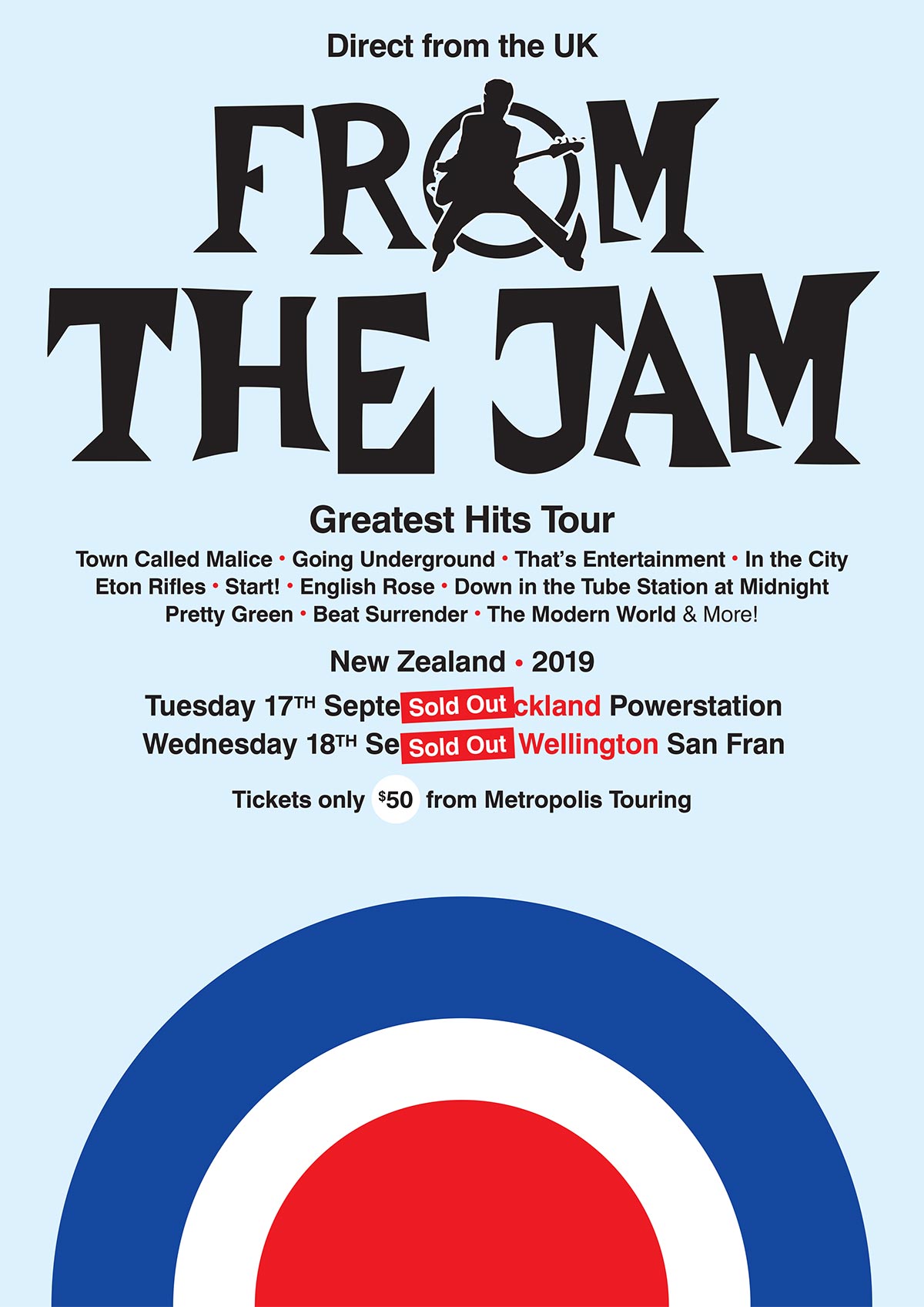 From The Jam NZ Tour 2019 Metropolis Touring NZ