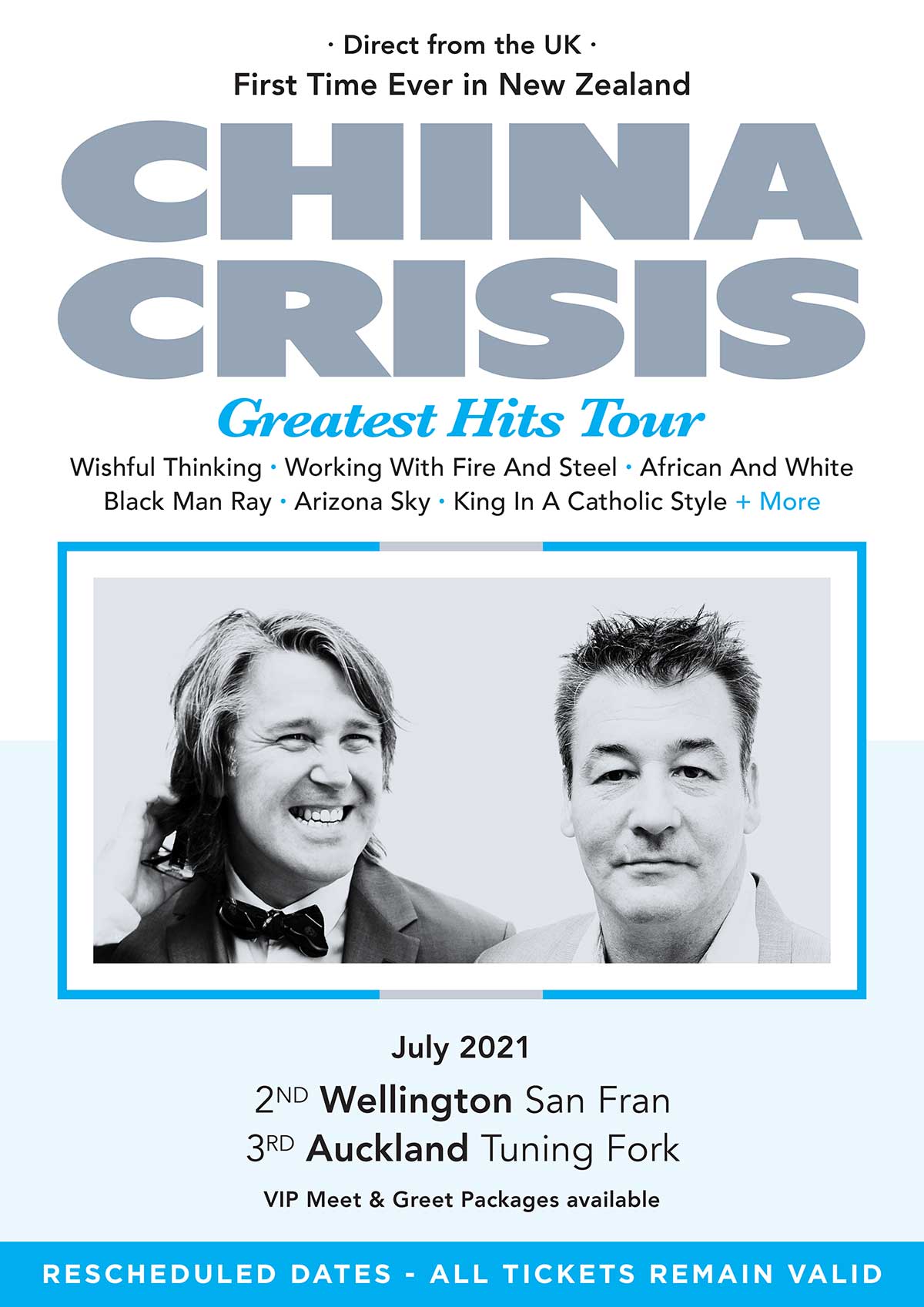 CHINA CRISIS (UK) New Zealand Tour Book Now